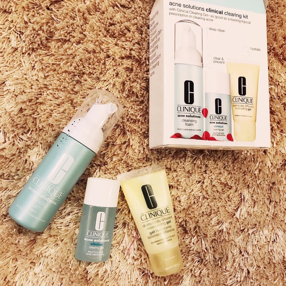 Set chăm sóc da Clinique Acne Solutions Clinical Clearing Kit Ponny beauté