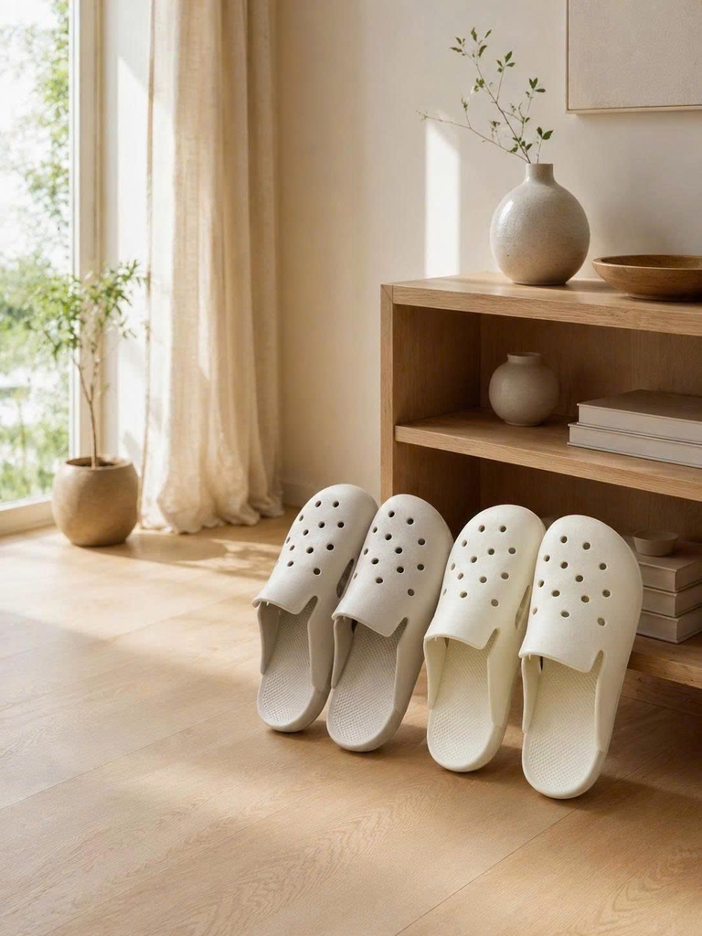 Dép sục nam nữ có lỗ siêu nhẹ Comfy - màu ghi, size L (mẫu 1)