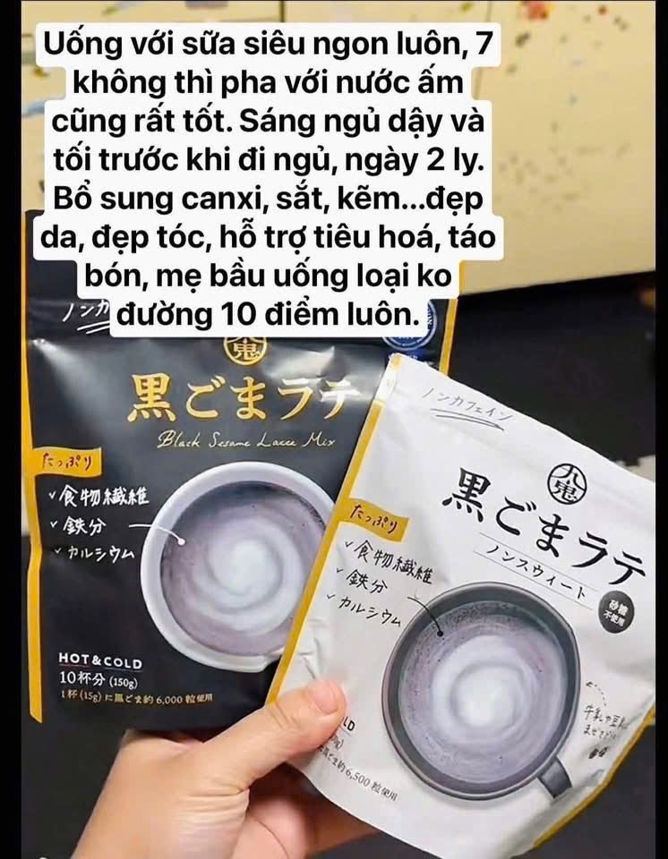 Bột mè đen đậu nành pha Latte 150g - Nhật Bản