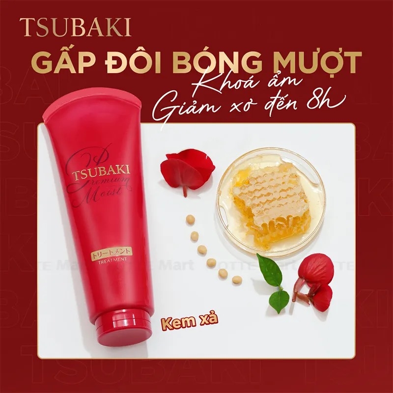 Kem xả cao cấp dưỡng tóc bóng mượt Tsubaki 180g