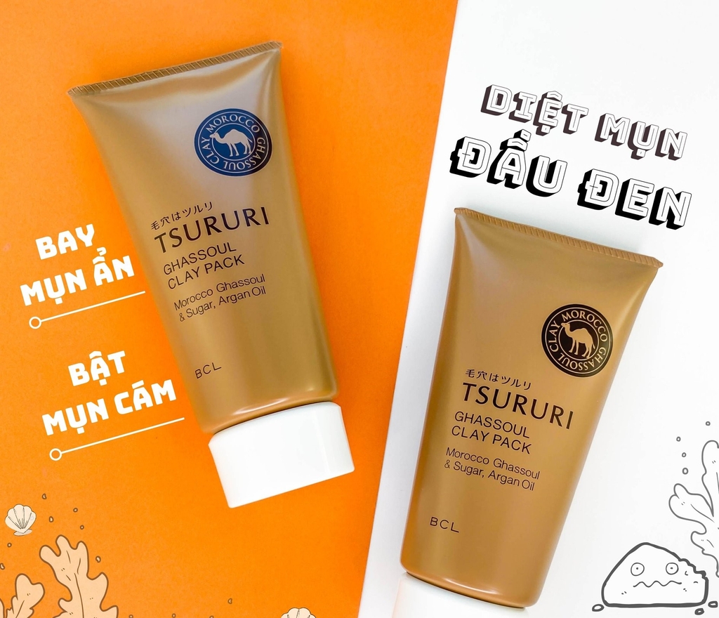 Mặt nạ đất sét Tsururi Ghassoul Mineral Clay Pack