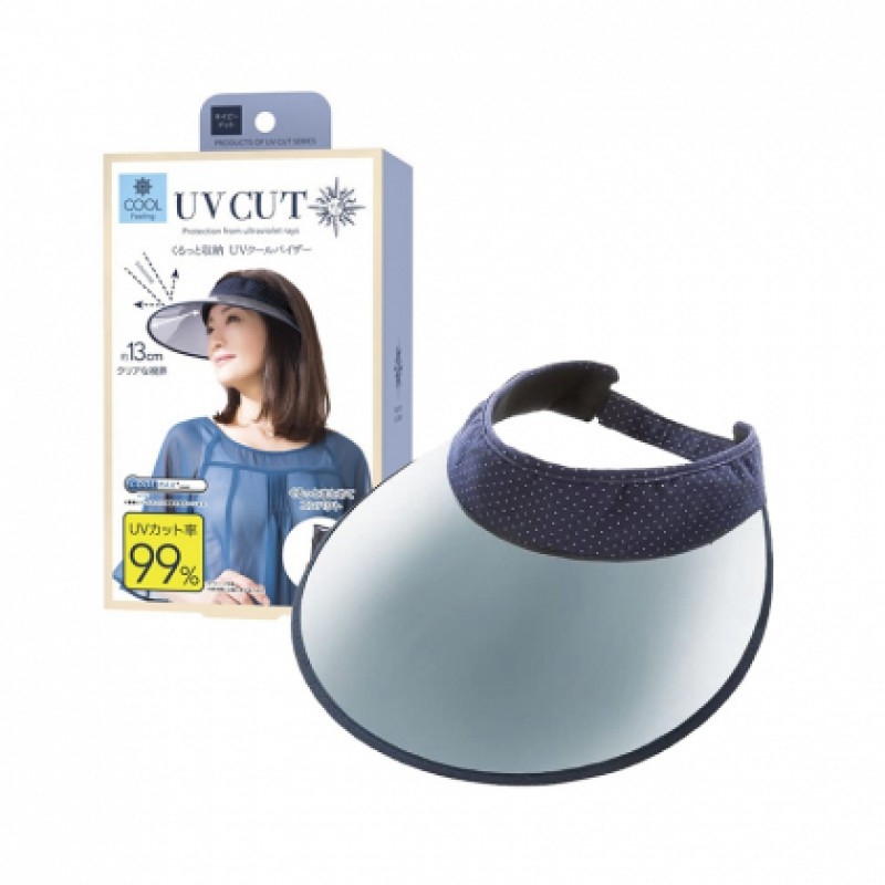 Mũ nửa đầu rộng vành Cool Max 99% UV Cut - UPF 50+ (vàng xanh chấm bi)