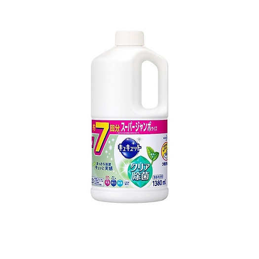 Nước rửa bát kyukyuto hương trà xanh 1380ml - Nhật Bản
