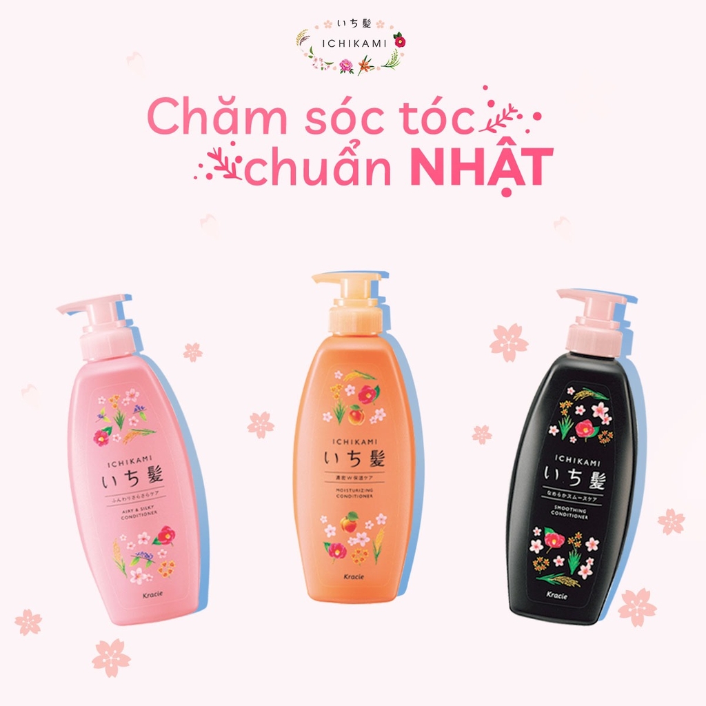 Dầu Gội Xả Ichikami Airy & Silky 480ml