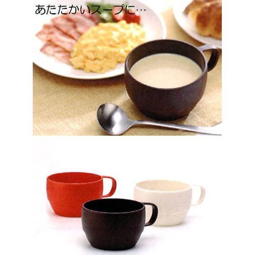 Cốc sup màu đỏ Inomata