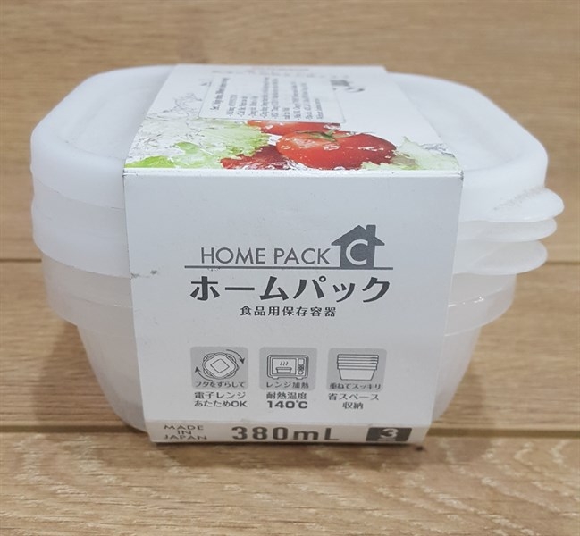 Set 3 hộp nhựa 380ml (nhựa trong)