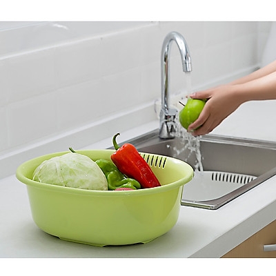 Chậu nhựa 5.3L màu xanh