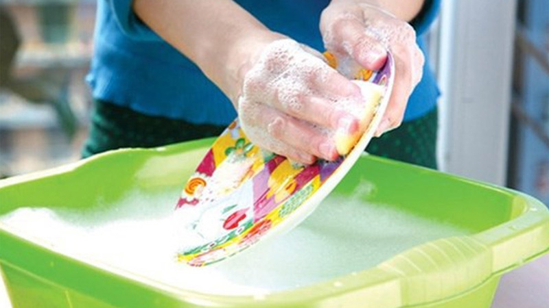 Set 5 miếng xốp rửa bát có 1 mặt ráp
