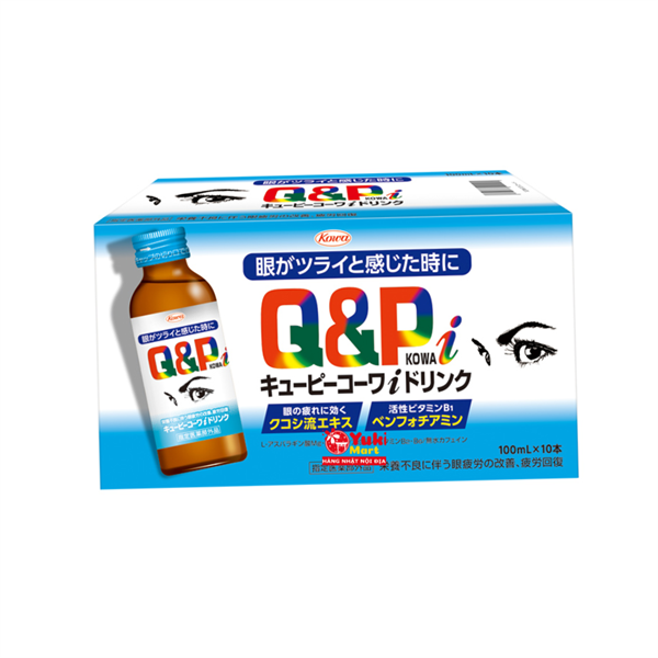 Nước uống bổ mắt Kowa Q&P 100ml x 10 chai