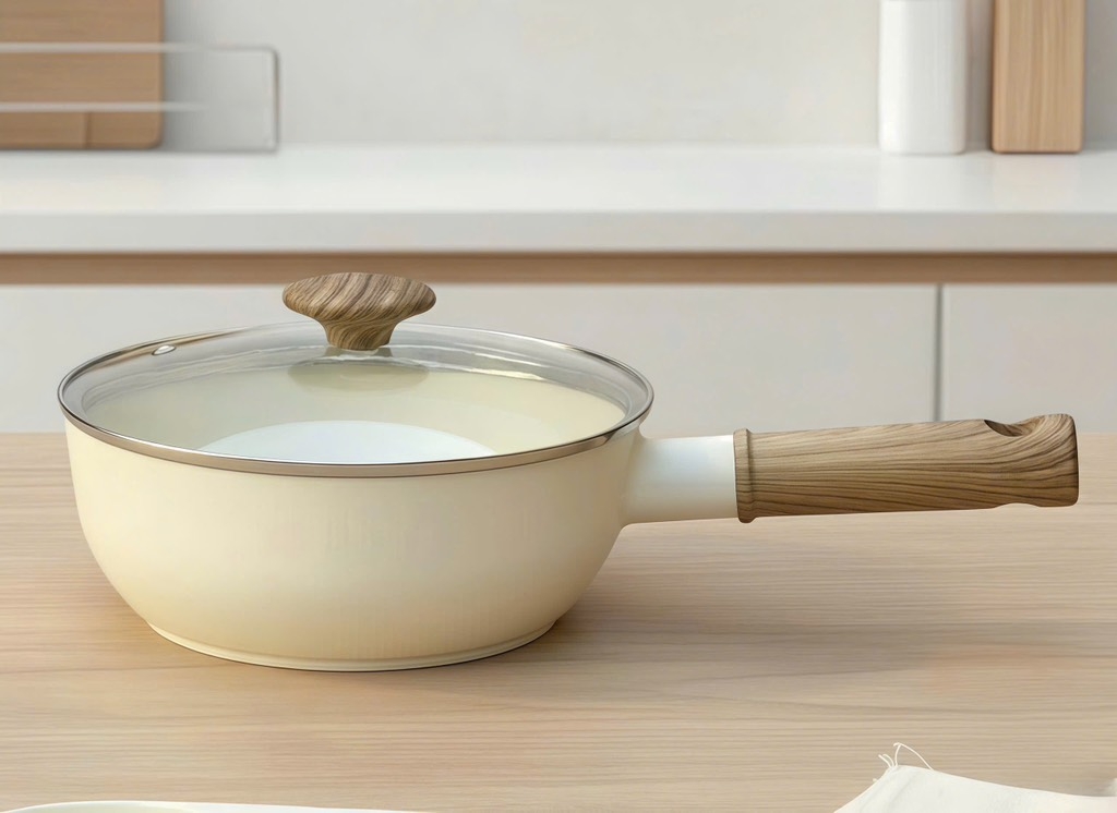 Chảo nhôm đúc sâu 
lòng chống dính 
Todaii - 18cm, nắp 
kính