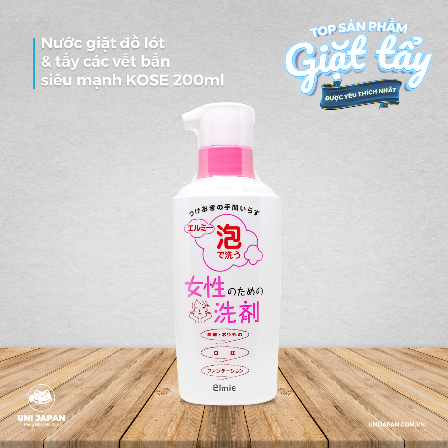 Nước giặt đồ lót và tẩy các vết bẩn siêu mạnh KOSE 200ml