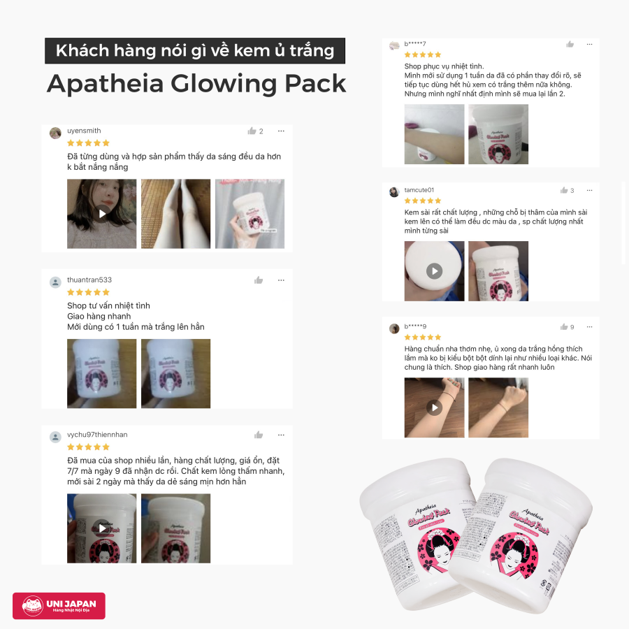 Kem ủ trắng da Apatheia Glowing Pack 500g