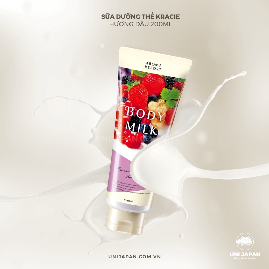 Sữa dưỡng thể Hương Dâu Kracie Hương Dâu 200ml