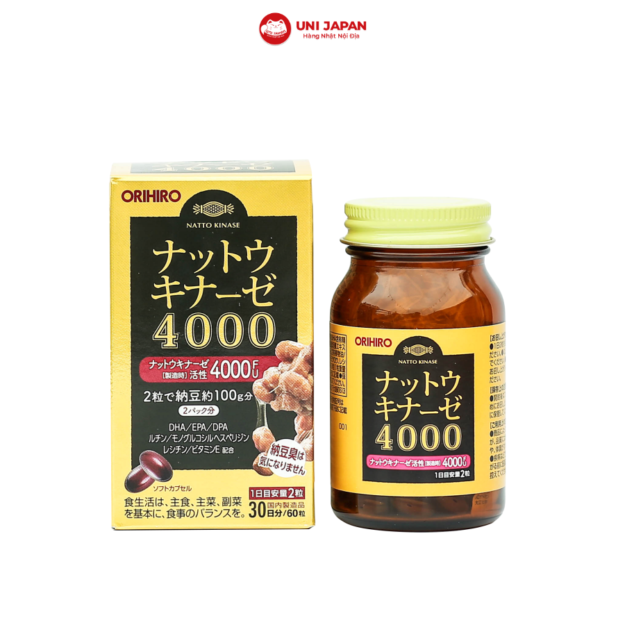 Viên uống hỗ trợ điều trị đột quỵ 4000 FU Orihiro 60 viên