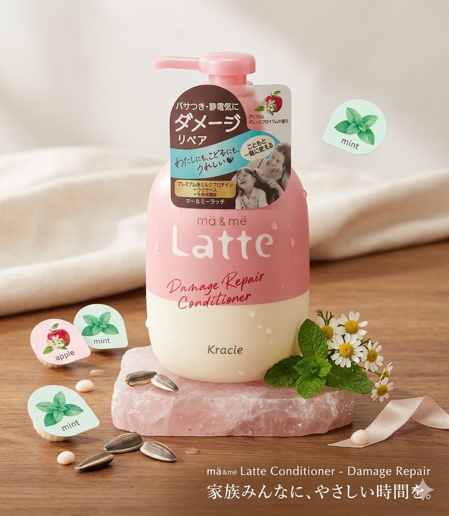 Dầu xả Kracie MA & ME LATTE DAMAGE REPAIR CONDITIONER 490G