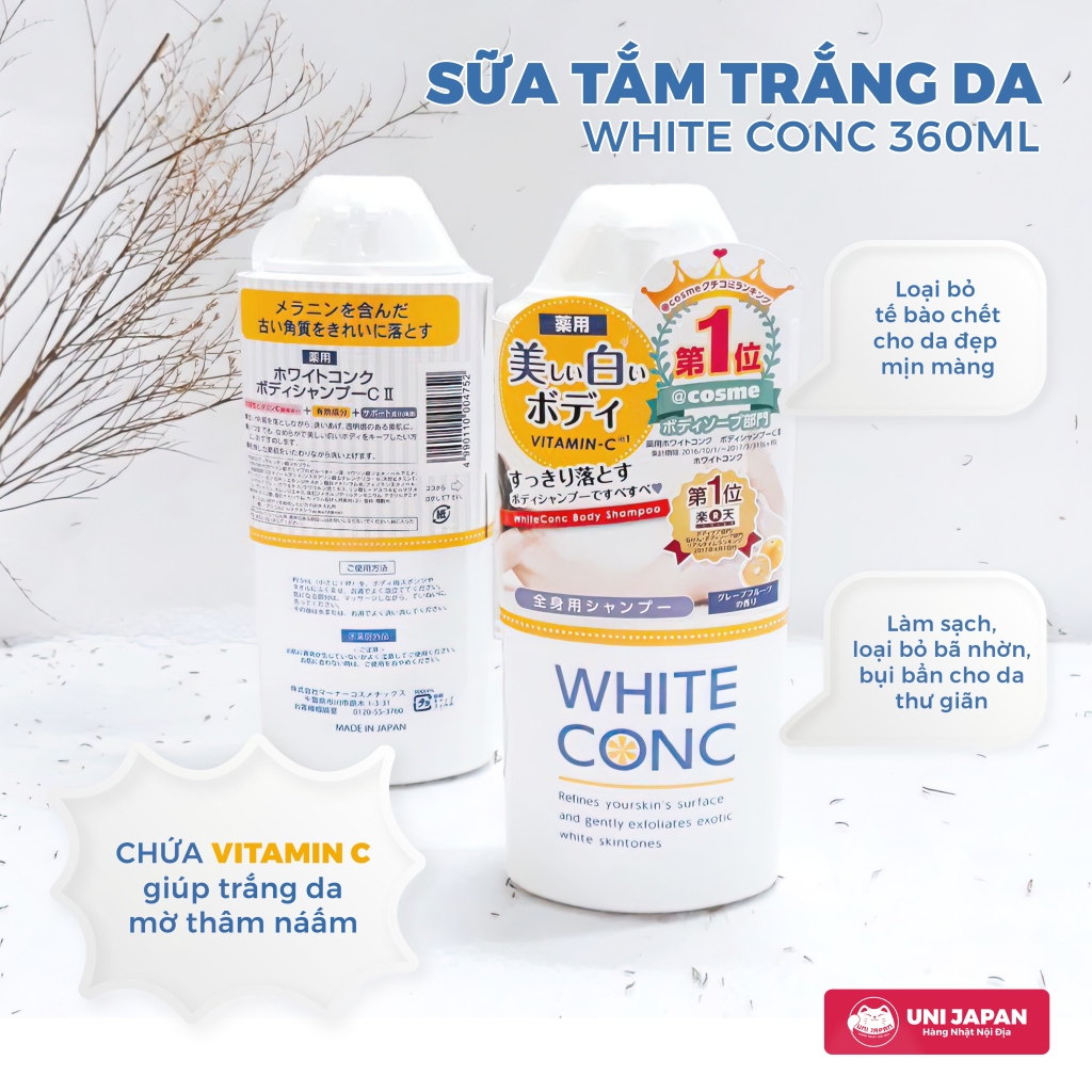 Sữa tắm trắng White Conc - Nhật Bản