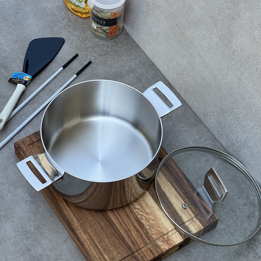 Nồi đúc inox 3 lớp đáy liền Try-Ply Kaiyo size 22cm