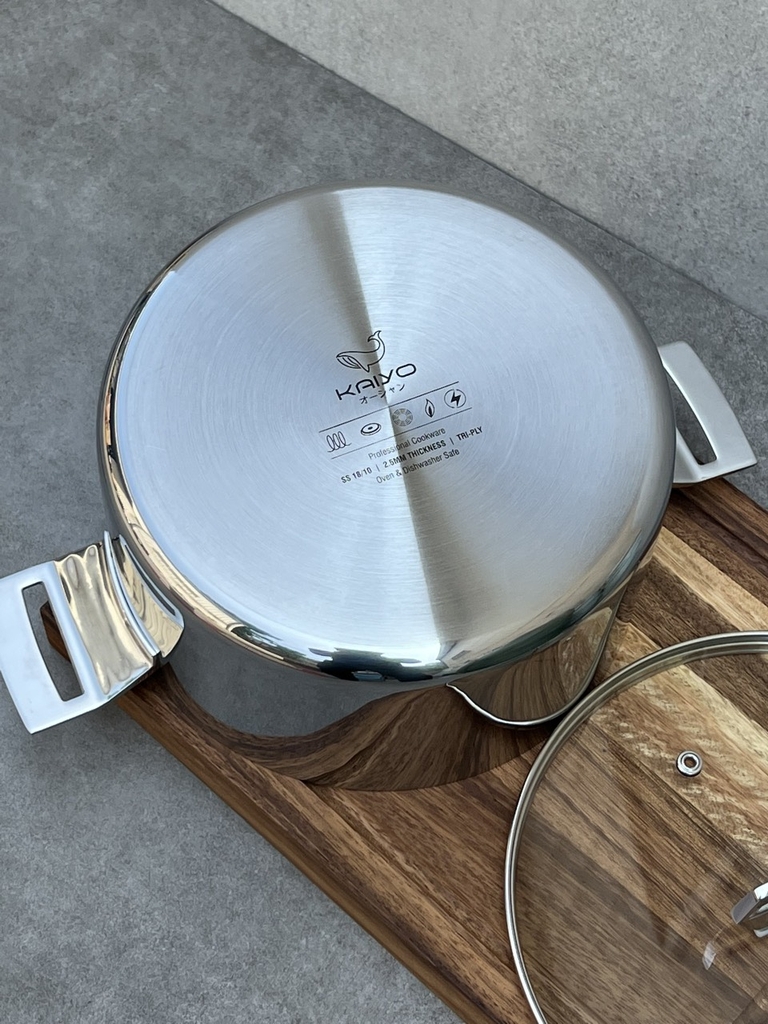 Nồi đúc inox 3 lớp đáy liền Try-Ply Kaiyo size 18cm