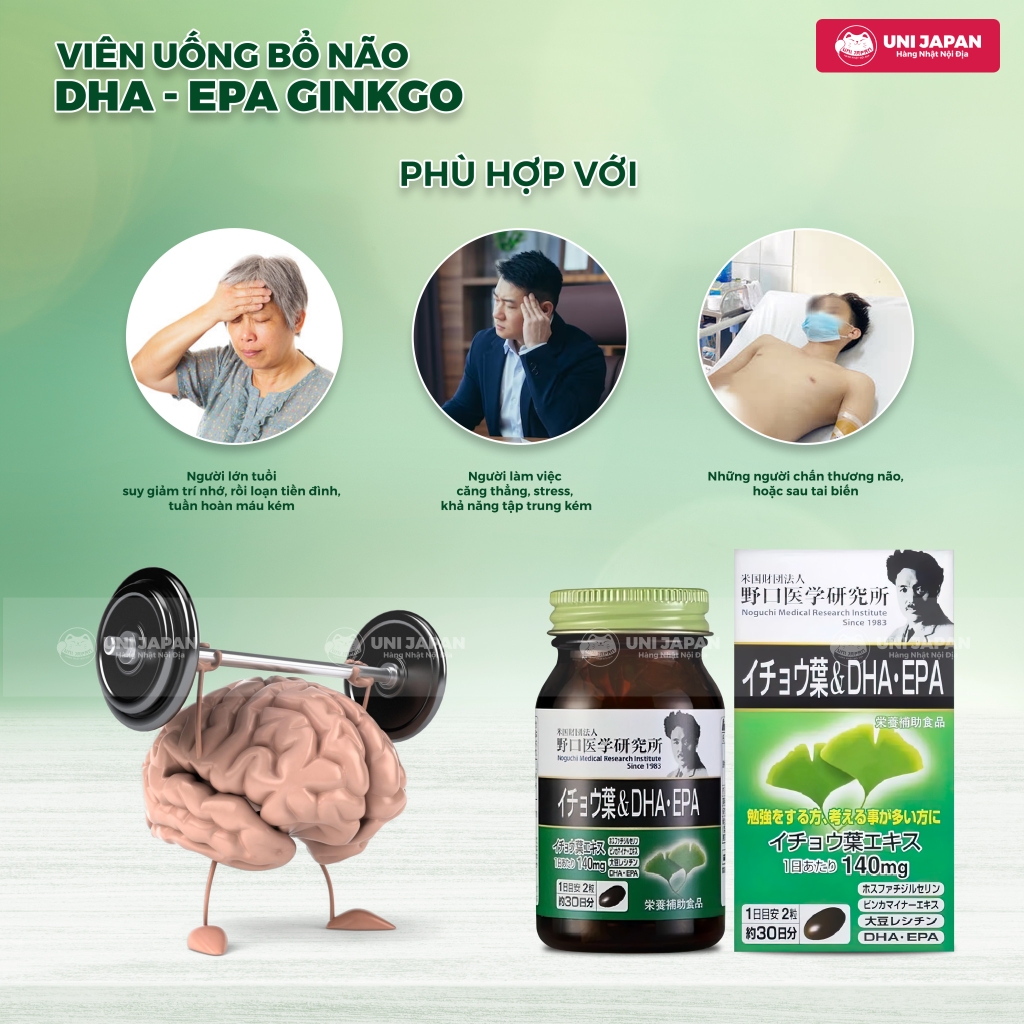 Viên Uống Bổ Não DHA - EPA Ginkgo 60 Viên
