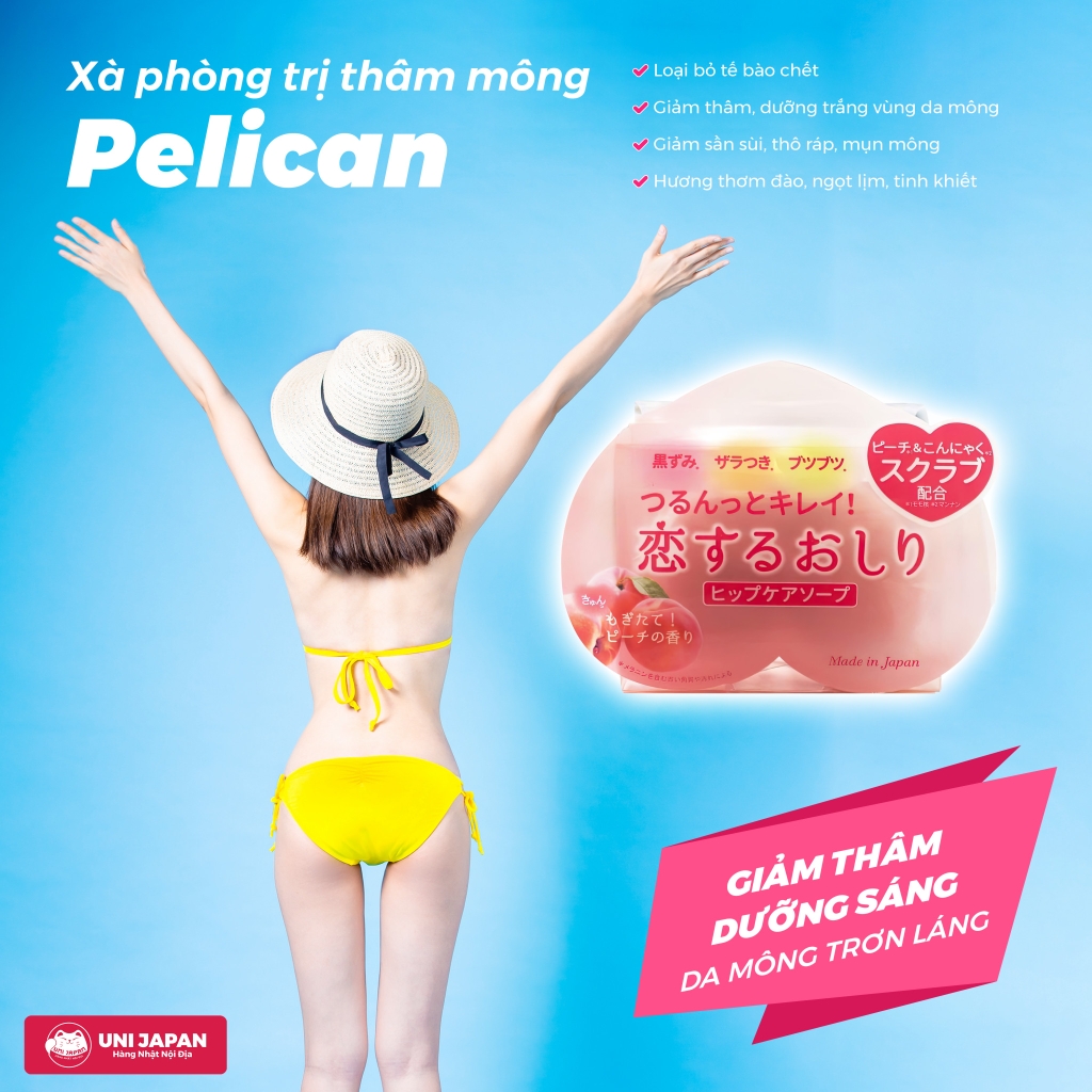 XÀ BÔNG TRỊ THÂM VÙNG MÔNG PELICAN 80G