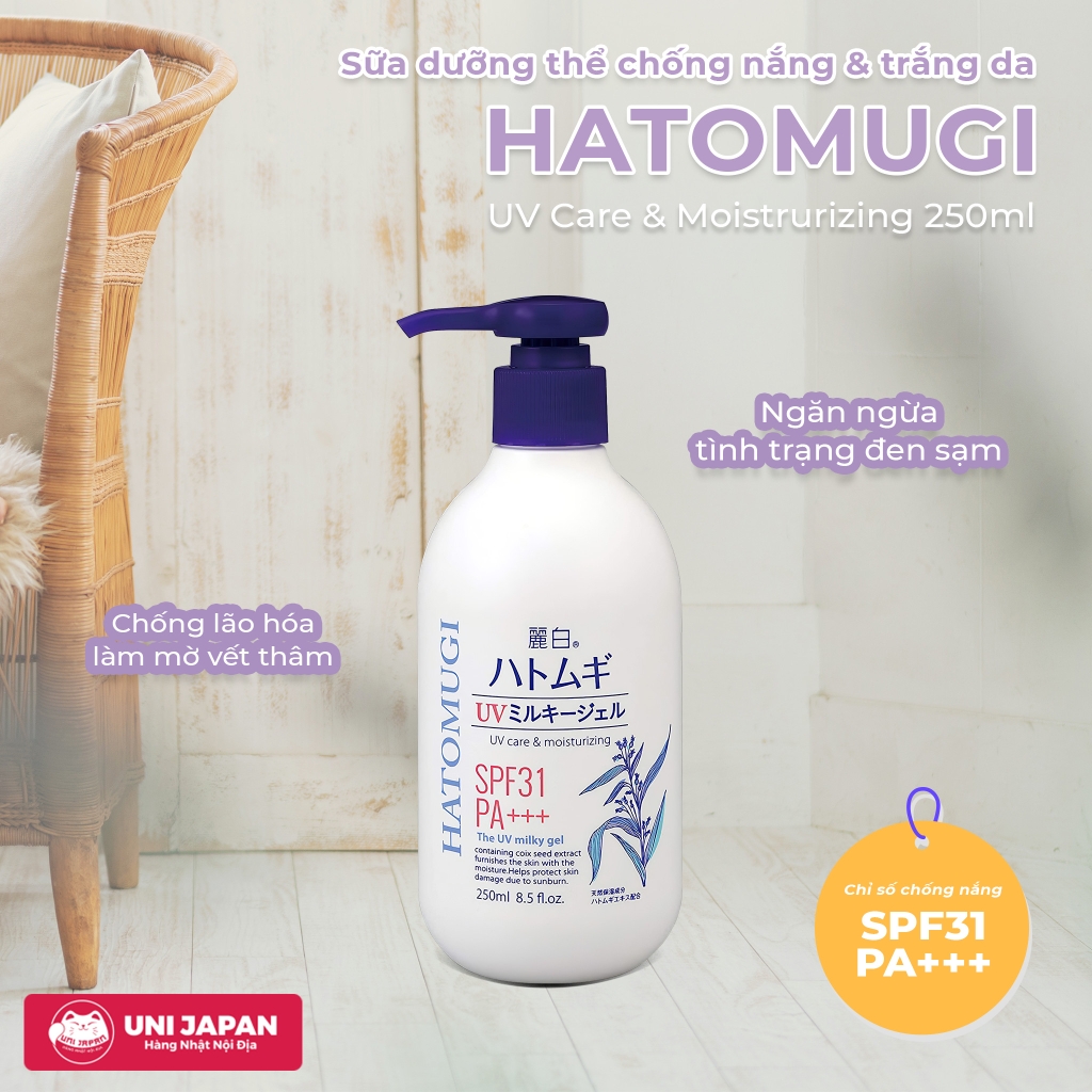 Sữa Dưỡng Thể Chống Nắng Hatomugi SPF31 PA+++ 250g