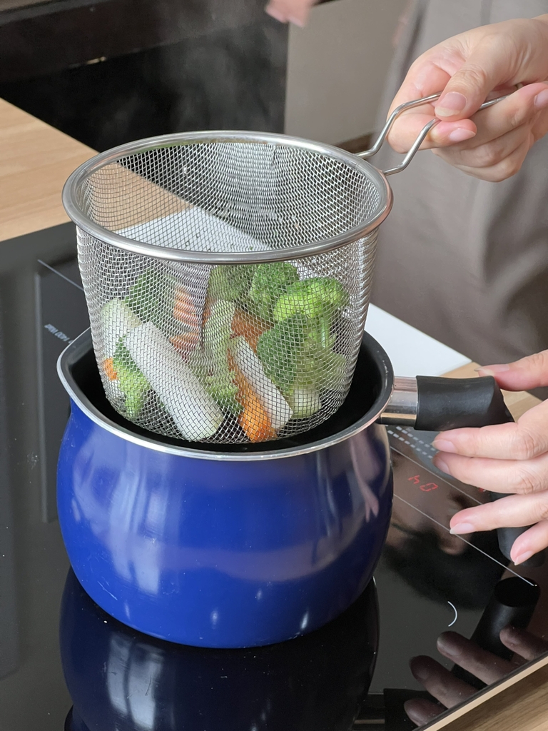 Nồi chiên ngập dầu Kaiyo màu xanh 15cm