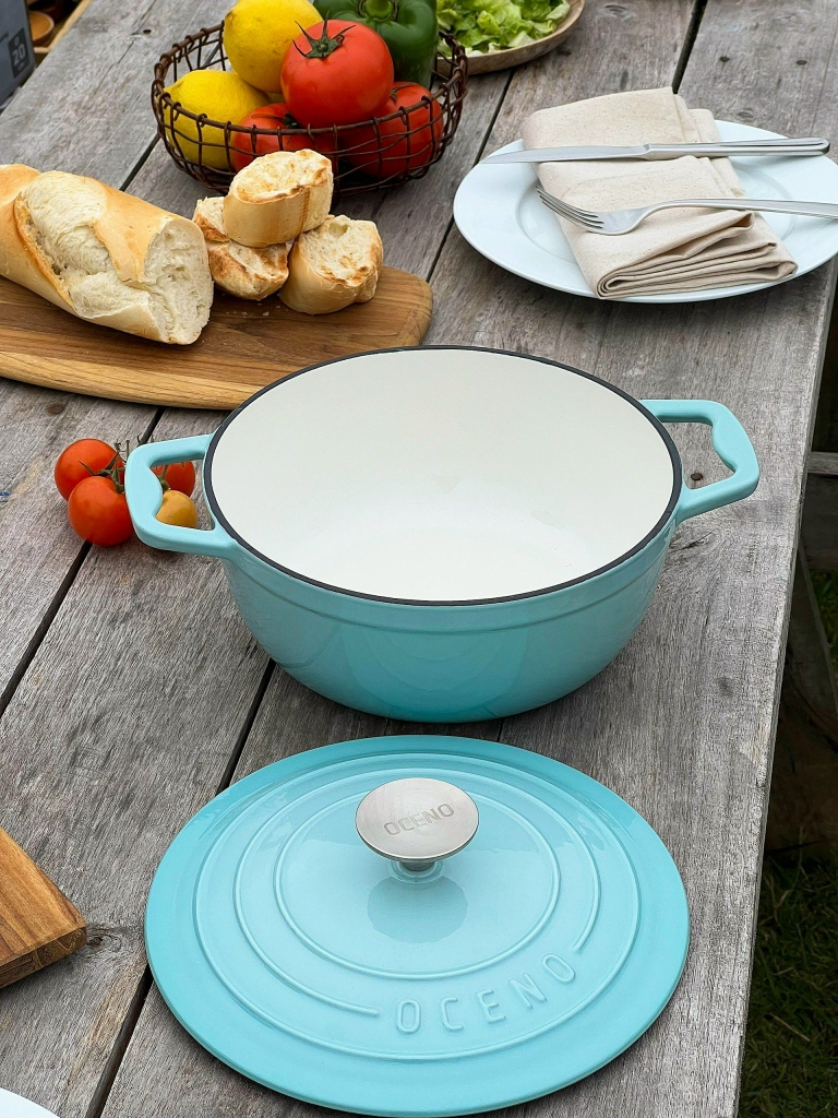 Nồi gang Oceno màu xanh Mint 22cm