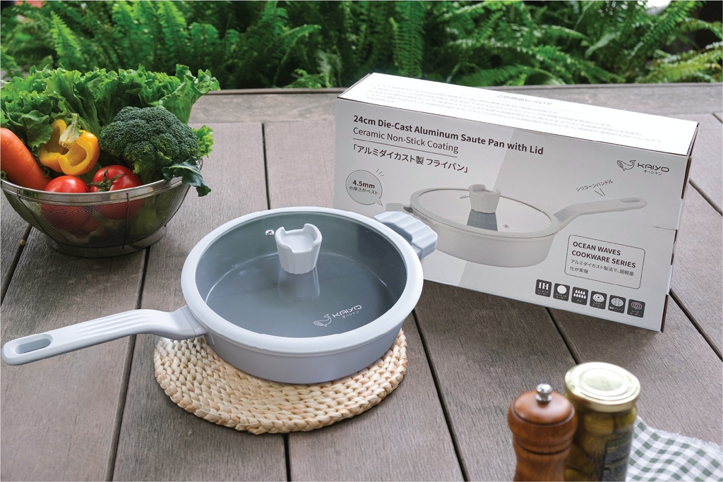 Chảo nhôm đúc full induction Ocean Waves Kaiyo, 24cm