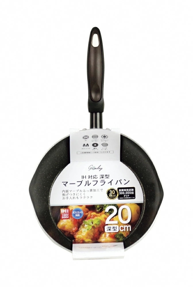 Chảo chống dính đá hoa cương Grinday Kakusee - size 20cm sâu lòng