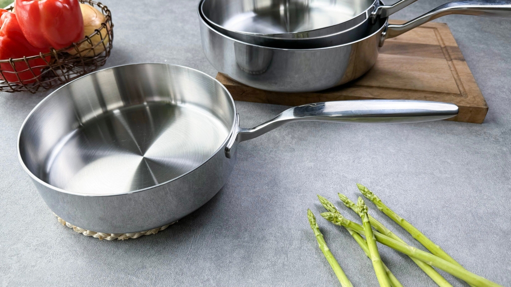 Chảo inox 316 liền khối 5-ply Premium Kaiyo - thành cao, size 24cm