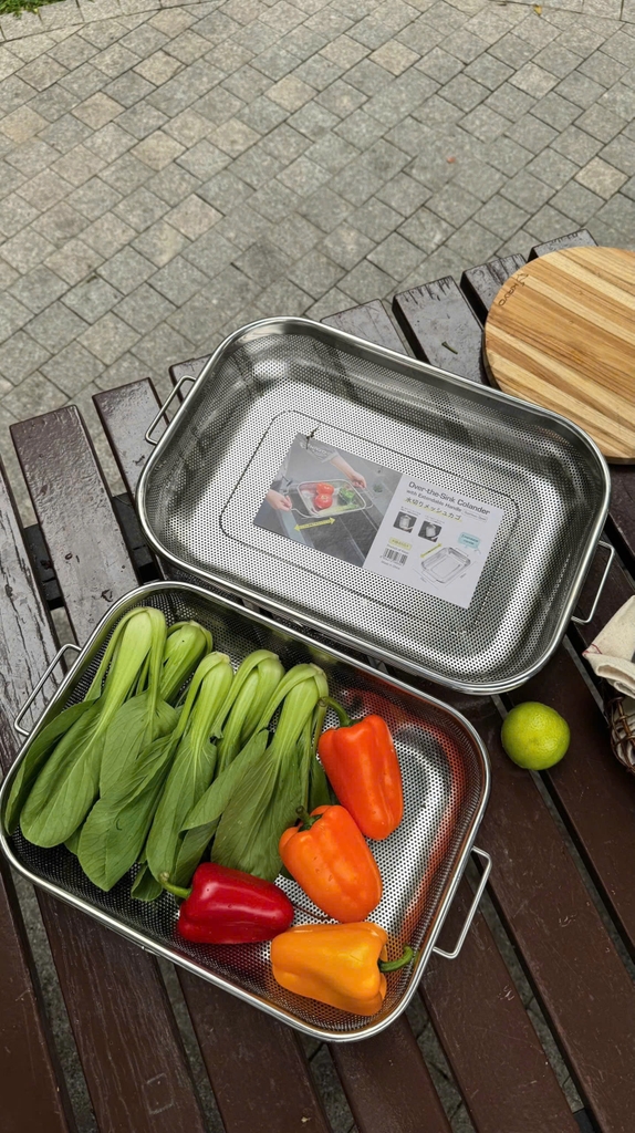 Rổ gác inox trên bồn rửa bát điều chỉnh độ dài Kaiyo 28x38cm