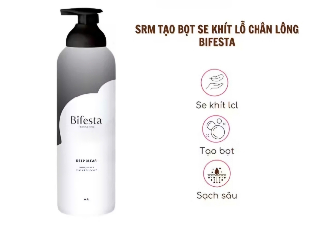 Sữa rửa mặt BIFESTA FOAMING WHIP DEEP CLEAR