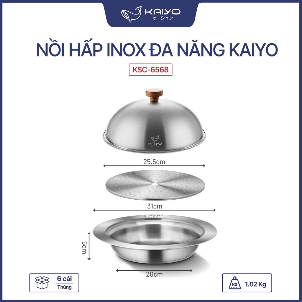Nồi Hấp inox Đa Năng Kaiyo 25cm