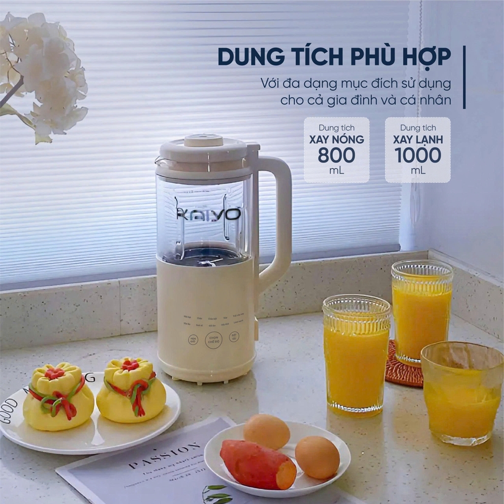 Máy làm sữa hạt đa năng Kaiyo 1L, model KNM-411