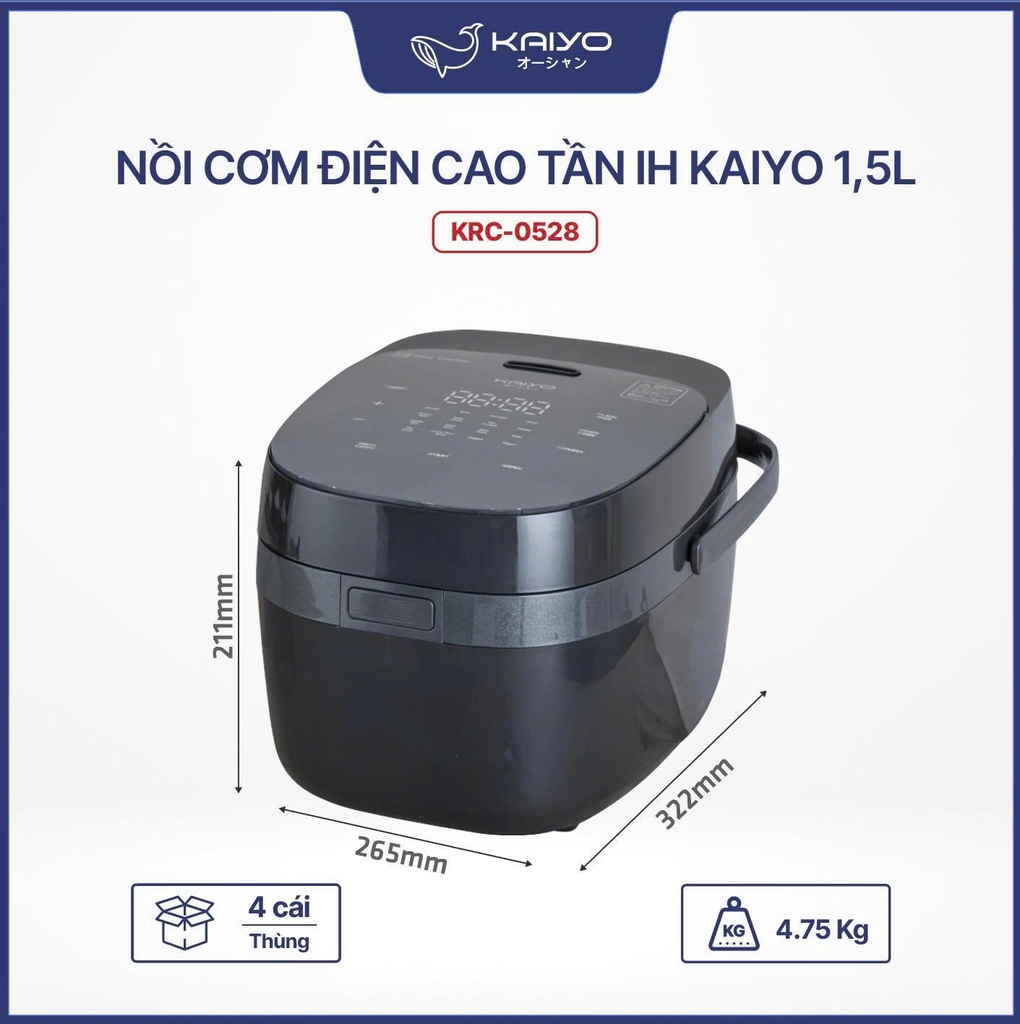 Nồi cơm điện cao tần IH Kaiyo 1,5L