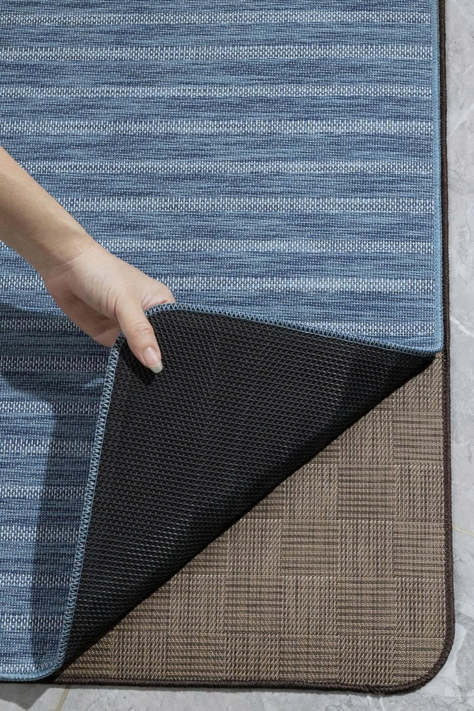 Thảm nhà bếp chống nước Kaiyo, size L 45 x 120cm màu xanh
