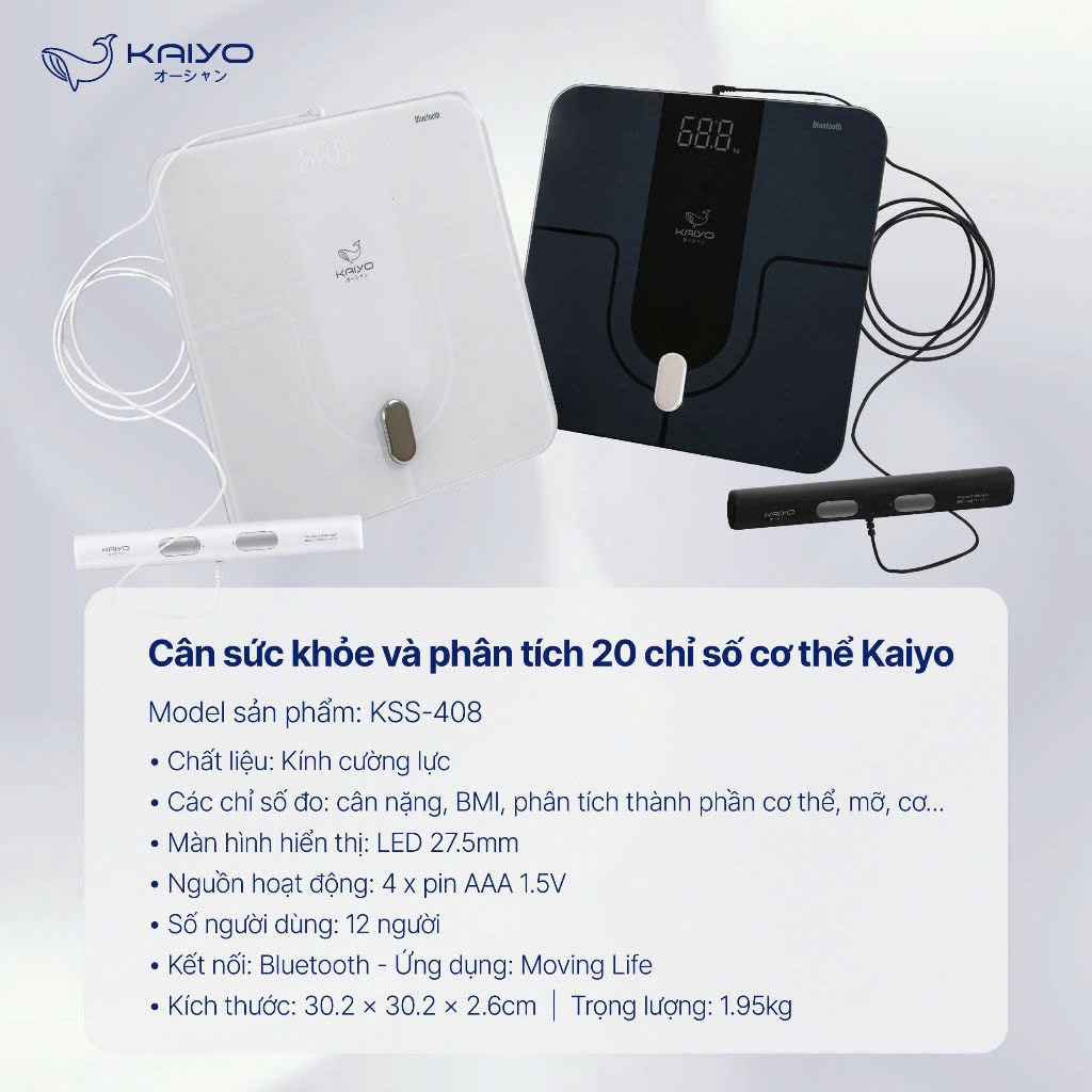 Cân điện tử thông minh Kaiyo màu trắng