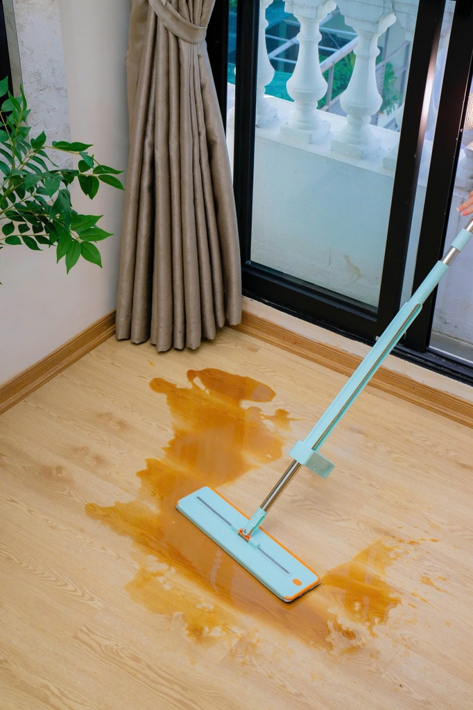 Cây lau nhà tự vắt chữ nhật Kaiyo, màu xanh mint