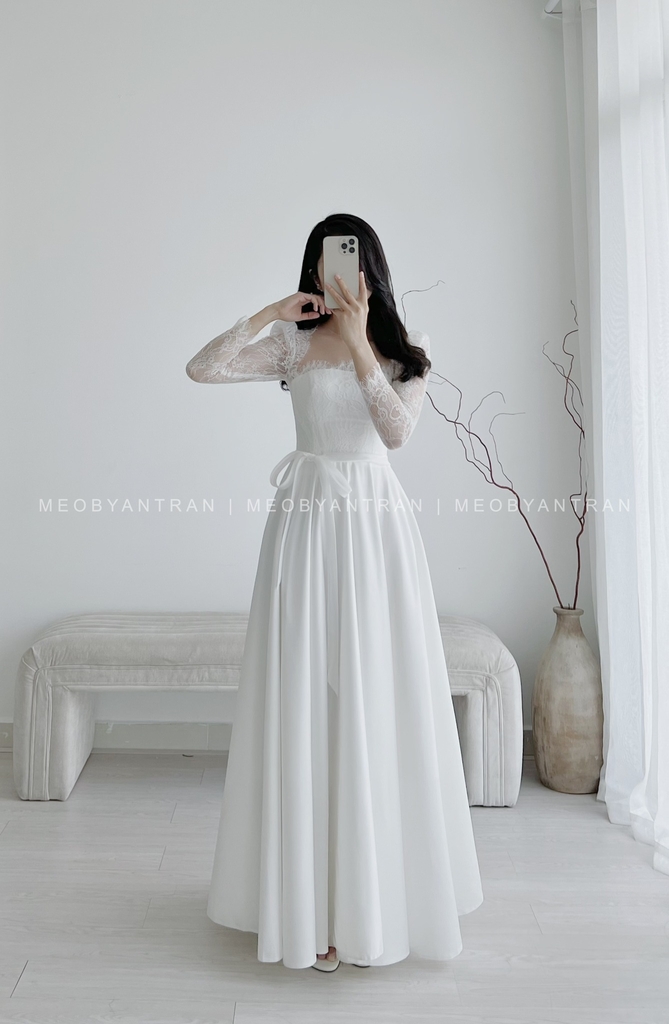 Xu hướng chọn váy cưới dài tay hợp mốt - Ely Wedding