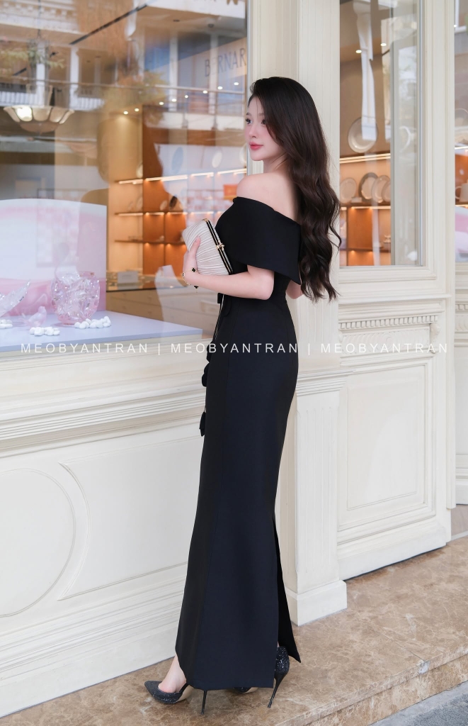 Đầm dự tiệc ôm body trễ vai
