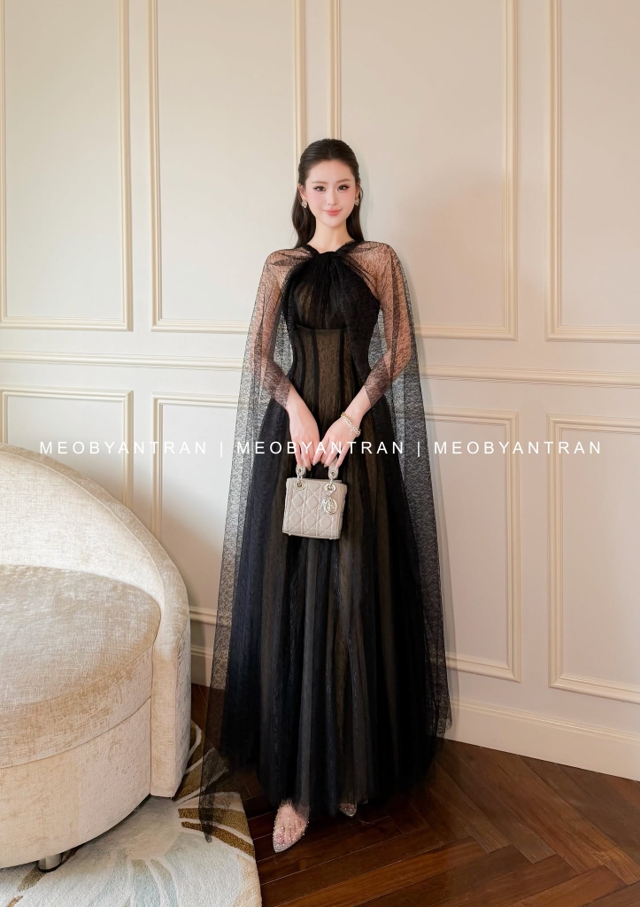 Đầm đen dạ hội sang trọng