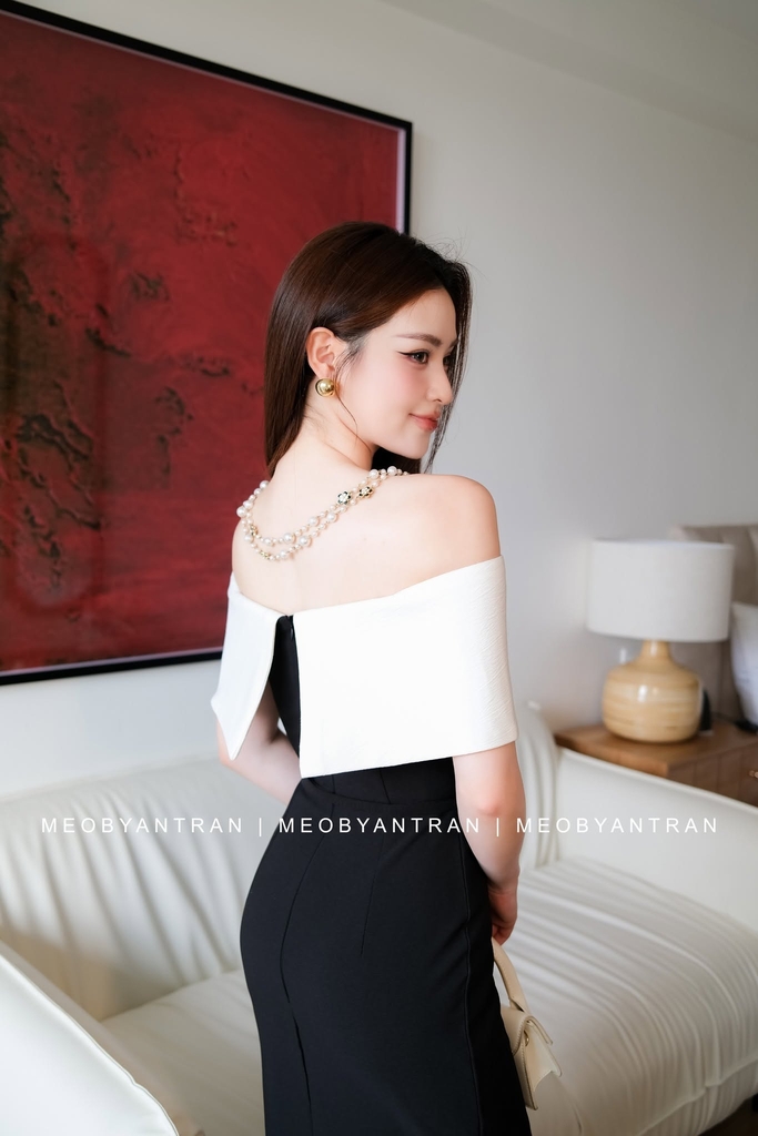 Đầm dự tiệc ôm body trễ vai