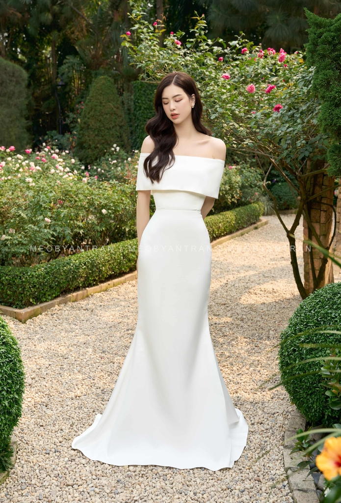 Váy cưới đỏ đuôi cá ren cao cấp NancyPham Bridal