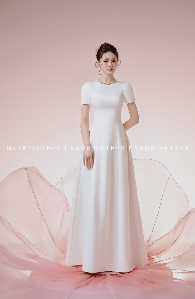 Áo cưới ngắn tay đẹp