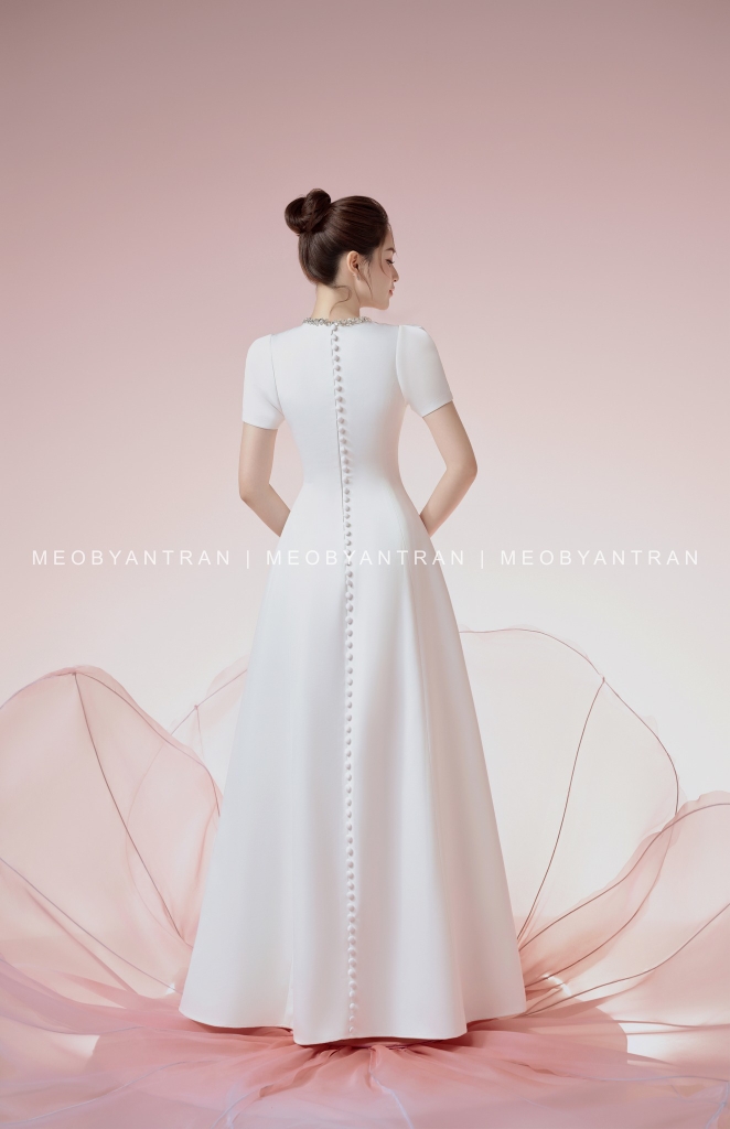 Áo cưới ngắn tay đẹp