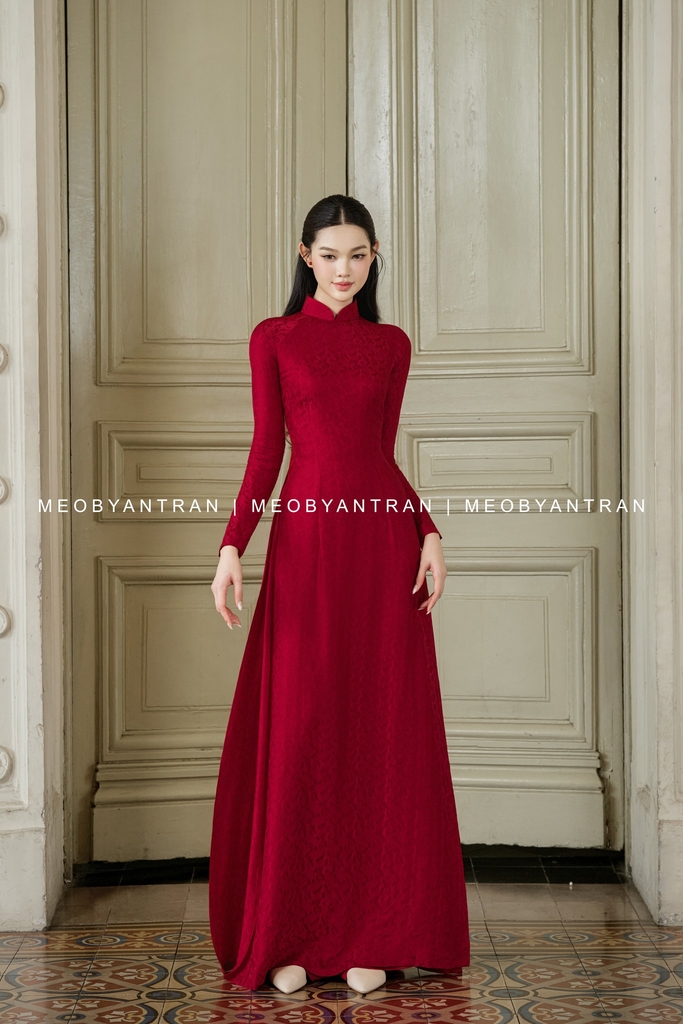 Áo dài cưới cặp đôi truyền thống 