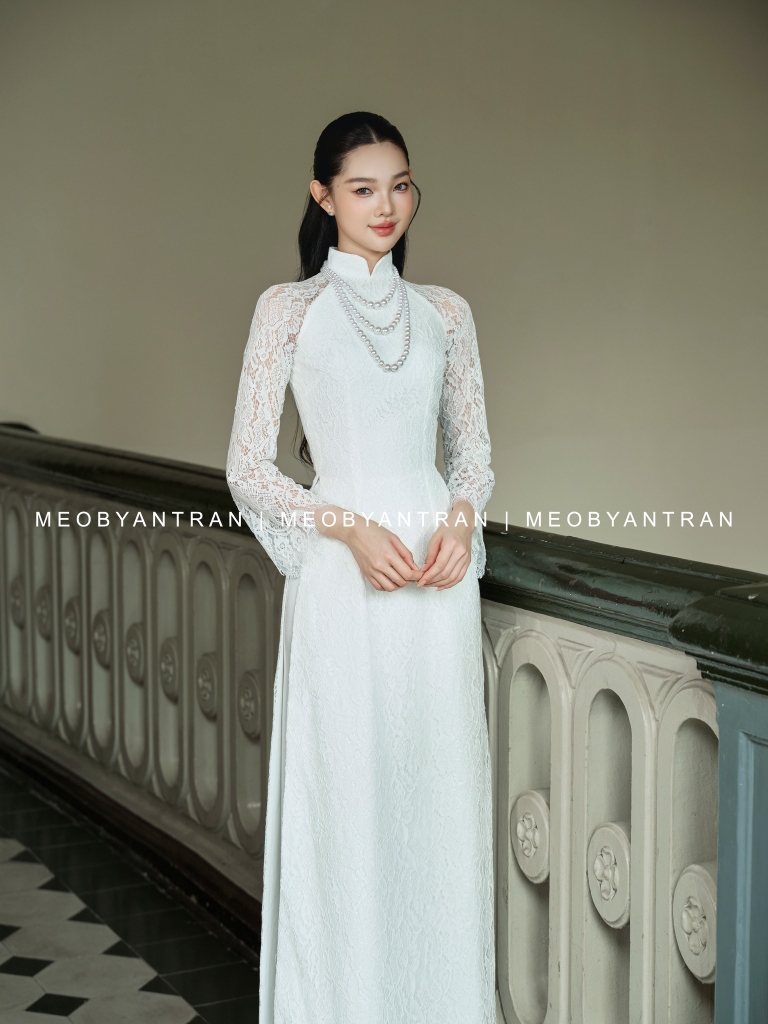 Áo dài ren cô dâu