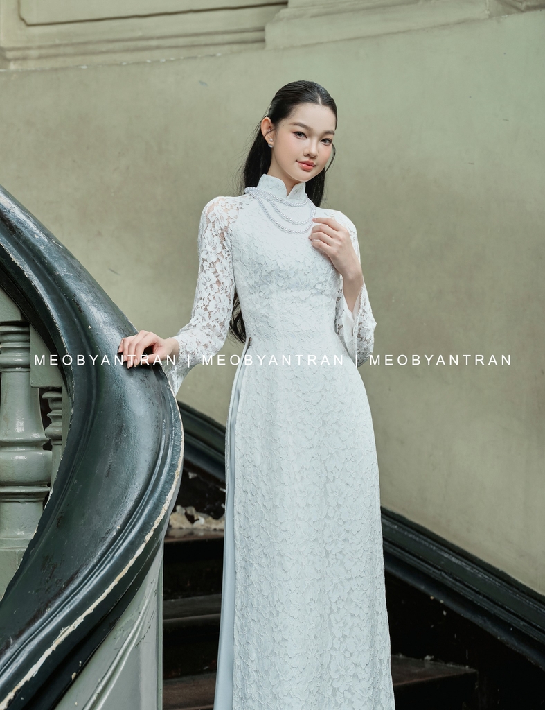 Áo dài ren cưới