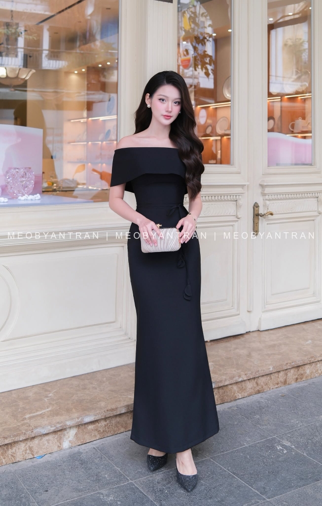 Đầm dự tiệc ôm body trễ vai