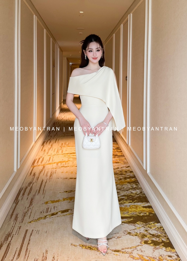 Đầm lệch vai dự tiệc đẹp